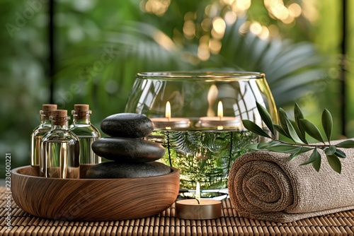 Zen Spa Setup with Essential Oils