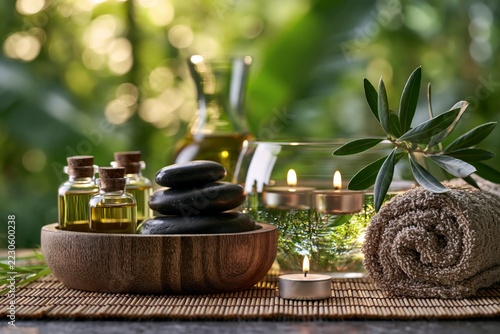 Zen Spa Setup with Essential Oils