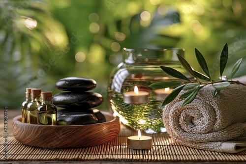 Zen Spa Setup with Essential Oils