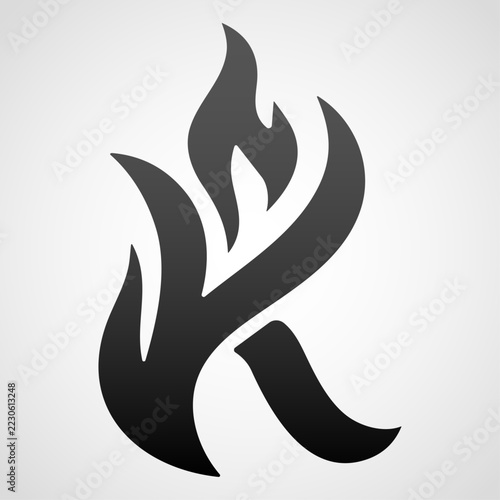 An editable and scalable vector illustration and logo of the letter 
