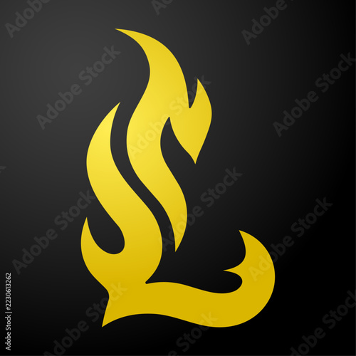 An editable and scalable vector illustration and logo of the letter 