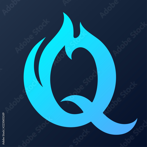 An editable and scalable vector illustration and logo of the letter 