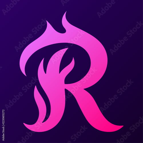 An editable and scalable vector illustration and logo of the letter 