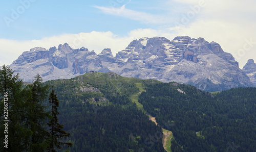 Fotografie Scenic view of Monte Spinale ridge and the majestic Pietra Grande mountain peak