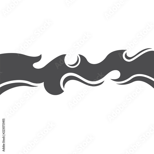 Minimalist Abstract Flame Shape Illustration