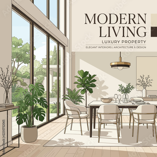 Modern Luxury Home Interior Design, Open Space Living, Natural Light