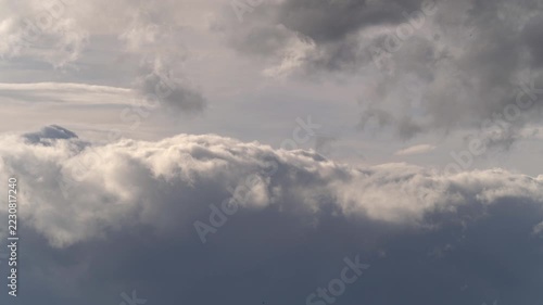 Dramatic storm clouds moving timelapse