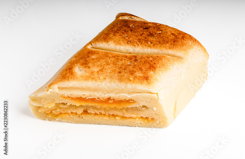 Pan de Cadiz Typical sweet from Andalusia, Spain. Baked dessert of marzipan for christmas.