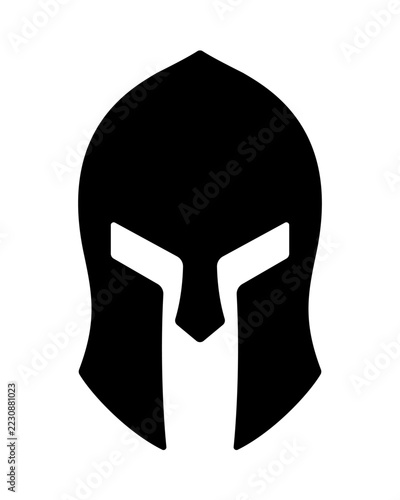 Vector Ancient Warrior Helmet on White Background