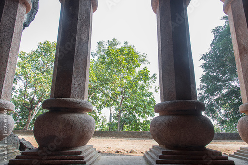 Amba-Ambika group of caves, a rock-cut caves of The Manmodi or Manmukud Caves complex, an unfinished Chaitya-cave and a number of ruined cells and viharas, Junnar, Pune, Maharashtra, India.