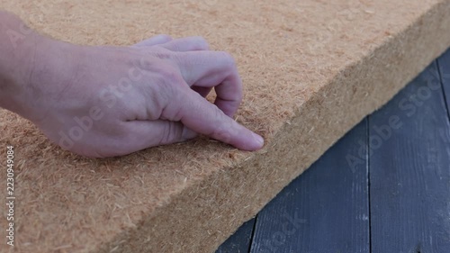 Testing Wood Fiber Insulation Resilience with Gentle Finger Pressure