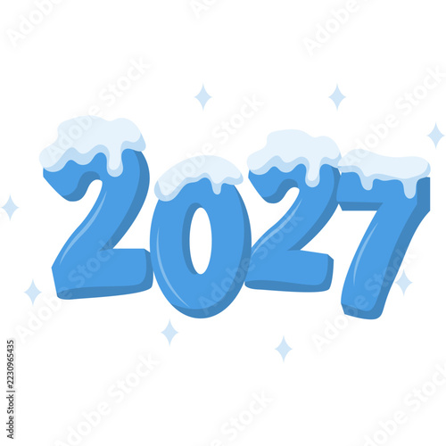 Colorful 2027 Year Illustration