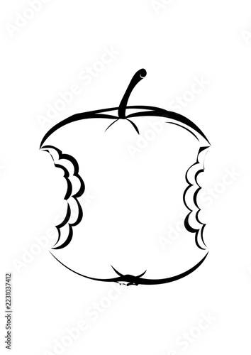 Angebissener Apfel