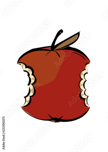 Angebissener Apfel