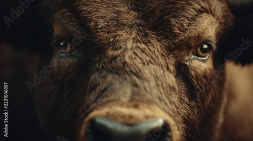 Bull and bear integrated as symbolic stock market forces influencing an investor’s expression, body language, and sense of control in a grounded educational setting, realistic finance environment tail