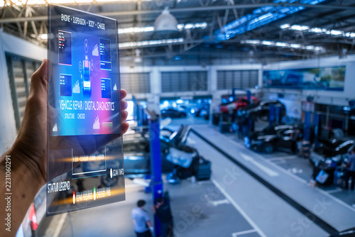 car repair and maintenance service using intelligent diagnostics, automotive technology, and digital vehicle inspection