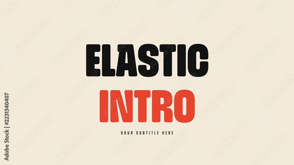 Elastic Spring Bounce Variable Font Stretch Intro Stock Template ...