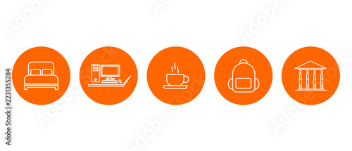 Set of Travel and Lifestyle Icons