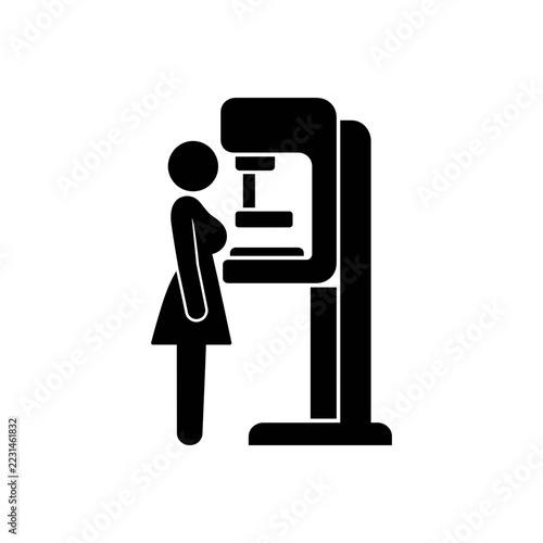 Mammogram screening medical radiology icon