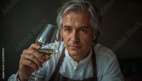 A person holding a glass of wine