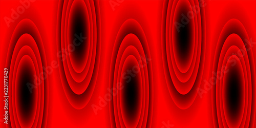 Abstract Red and Black Glowing Spheres Vector Background | Vibrant 3D Circular Radial Gradient Graphic Template