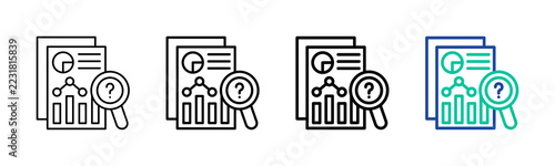 Predictive Analytics Icon Collection Different Style Outline