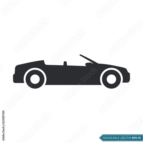 Sport Sedan Car Icon Vector Logo Template Illustration Design