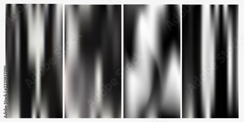 Abstract black and white gradient panels with vertical light