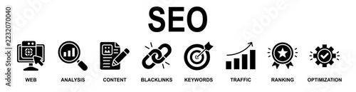 SEO Digital Marketing Icon Collection