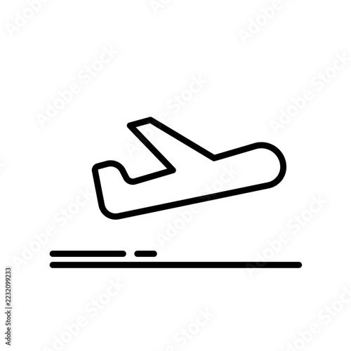 Airplane departures vector icon
