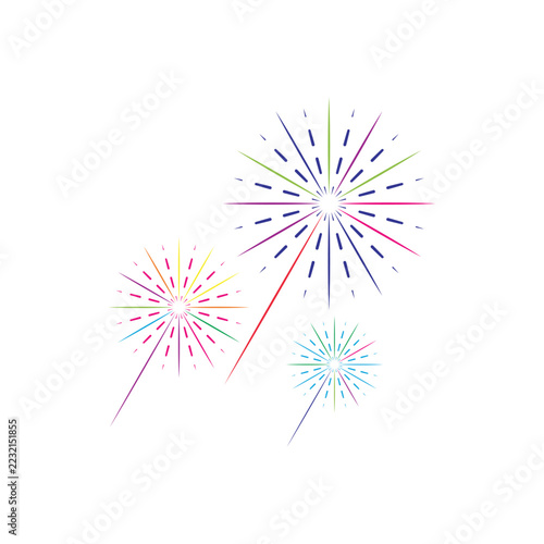 Fireworks burst brightly backdrop display