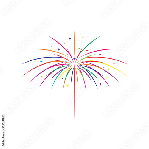 Fireworks burst brightly backdrop display