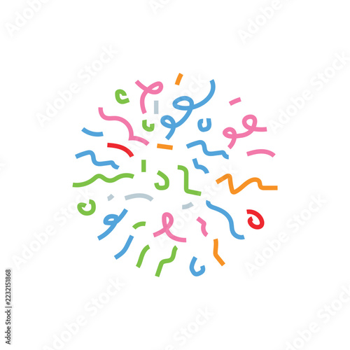 Party confetti celebration streamers explosion