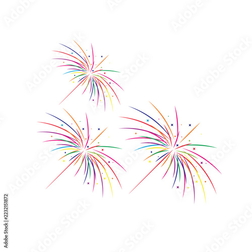 Fireworks burst brightly backdrop display