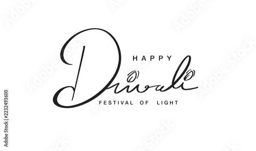 HAPPY Diwali festival of light candle text font calligraphy hand written lettering script black color drawing happy diwali festival of light india hindu celebration december hinduism hanukka diwali