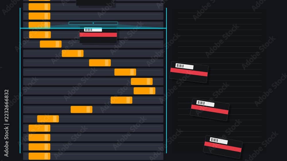 2D Digital Database Processing and Timeline Chart UI Animation Stock ...