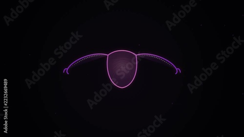 Abstract Pink Background with Glowing Neon Rings and Luminous Circular Light Effects for Modern Futuristic Vector Illustration and Creative Graphic Design