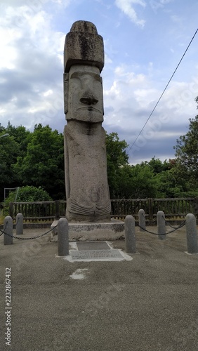 Obraz na plátně the famous and enigmatic Moai statue of Vitorchiano