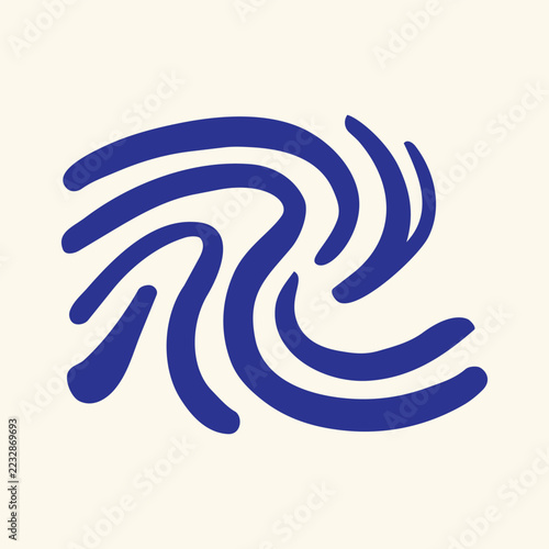 Simple Unique Abstract Water Wave Swirl