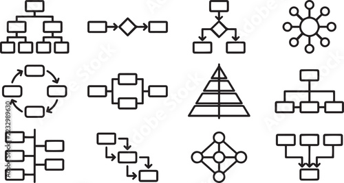 Flowchart icon set 