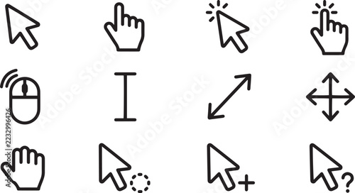 mouse cursor icon pack. 