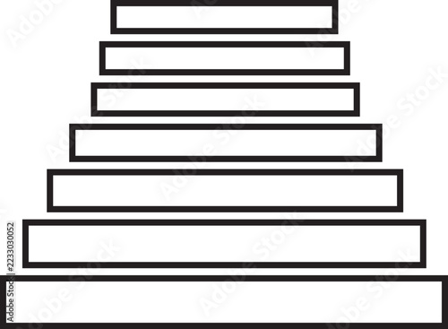 Stylish Stairs Icon in Black Line Vector Collection for Staircases Steps Escalators and Architectural Design Modern Isolated Symbols for Interior Design Isolated on transparent background