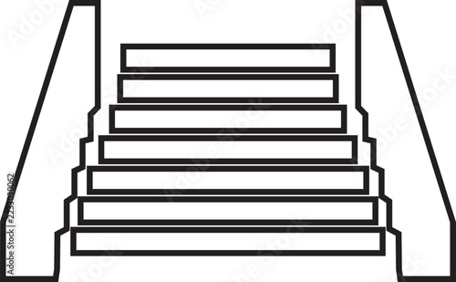Stylish Stairs Icon in Black Line Vector Collection for Staircases Steps Escalators and Architectural Design Modern Isolated Symbols for Interior Design Isolated on transparent background