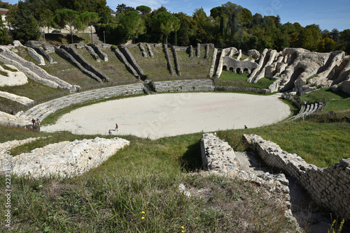 Amphithéâtre romain à Saintes en Saintonge. France	