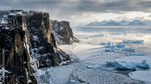 Arctic frozen cliffs