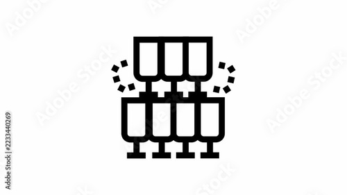 New year firelight icon - new year symbol motion design.