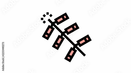 New year firelight icon - new year symbol motion design.