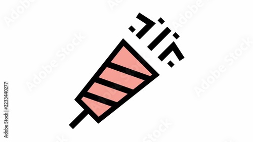 New year confetti icon - new year symbol motion design.