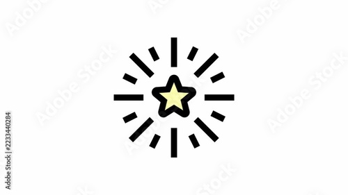 New year firework firelight icon - new year symbol motion design.