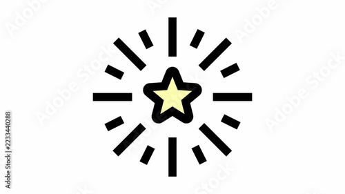 New year firework firelight icon - new year symbol motion design.